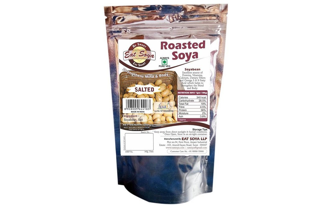 Eat Soya Roasted Soya (Salted)    Pack  200 grams